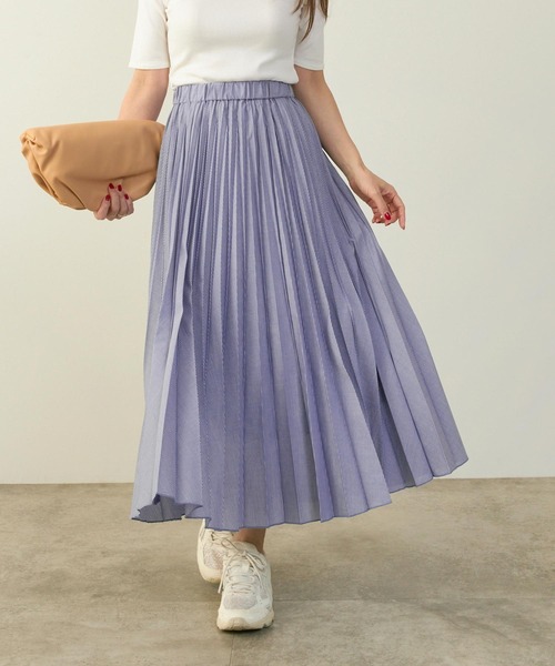 Liala×PG（リアラバイピージー）の「ストライプ プリーツ スカート Liala×PG（スカート・レディース・ブルー/ホワイト・S/M）」の8枚目の写真