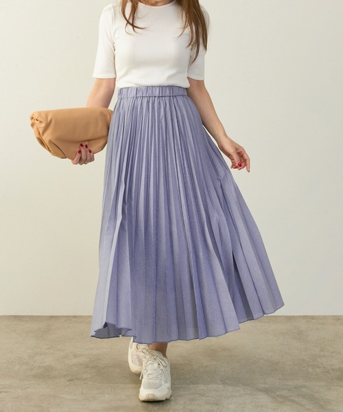 Liala×PG（リアラバイピージー）の「ストライプ プリーツ スカート Liala×PG（スカート・レディース・ブルー/ホワイト・S/M）」の15枚目の写真