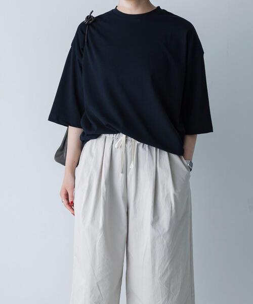 かぐれ（カグレ）の「ワイドTシャツ（Tシャツ/カットソー・レディース・イエロー系その他/オフホワイト/ネイビー・FREE）」の13枚目の写真