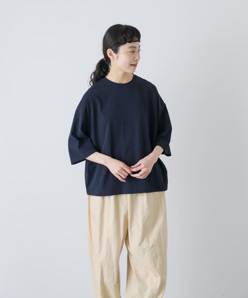 かぐれ（カグレ）の「ワイドTシャツ（Tシャツ/カットソー・レディース・イエロー系その他/オフホワイト/ネイビー・FREE）」の16枚目の写真
