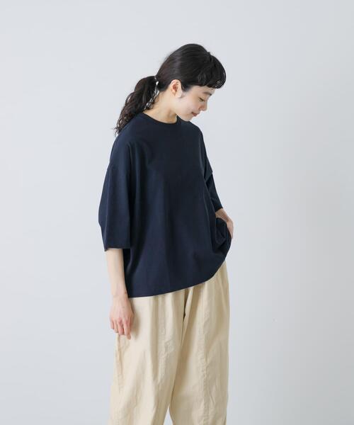 かぐれ（カグレ）の「ワイドTシャツ（Tシャツ/カットソー・レディース・イエロー系その他/オフホワイト/ネイビー・FREE）」の17枚目の写真
