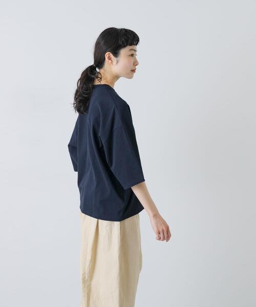 かぐれ（カグレ）の「ワイドTシャツ（Tシャツ/カットソー・レディース・イエロー系その他/オフホワイト/ネイビー・FREE）」の18枚目の写真
