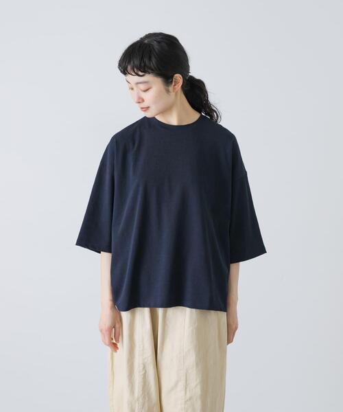 かぐれ（カグレ）の「ワイドTシャツ（Tシャツ/カットソー・レディース・イエロー系その他/オフホワイト/ネイビー・FREE）」の20枚目の写真