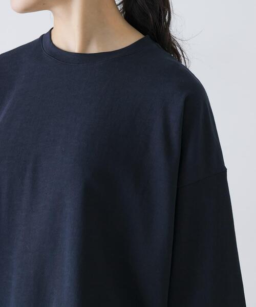 かぐれ（カグレ）の「ワイドTシャツ（Tシャツ/カットソー・レディース・イエロー系その他/オフホワイト/ネイビー・FREE）」の5枚目の写真