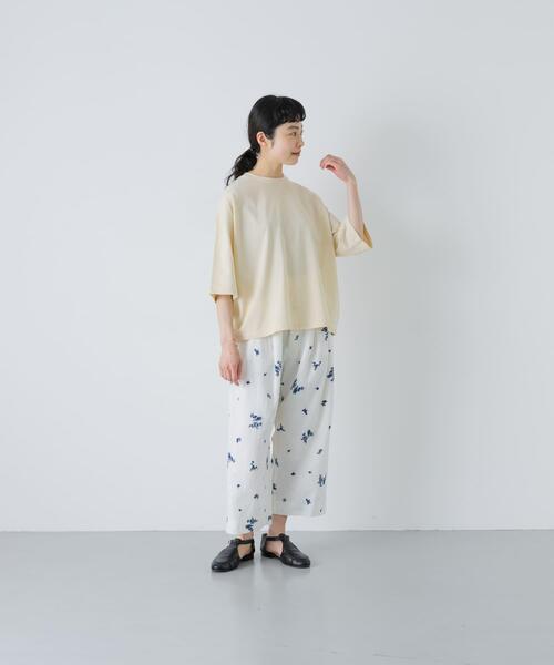 かぐれ（カグレ）の「ワイドTシャツ（Tシャツ/カットソー・レディース・イエロー系その他/オフホワイト/ネイビー・FREE）」の13枚目の写真