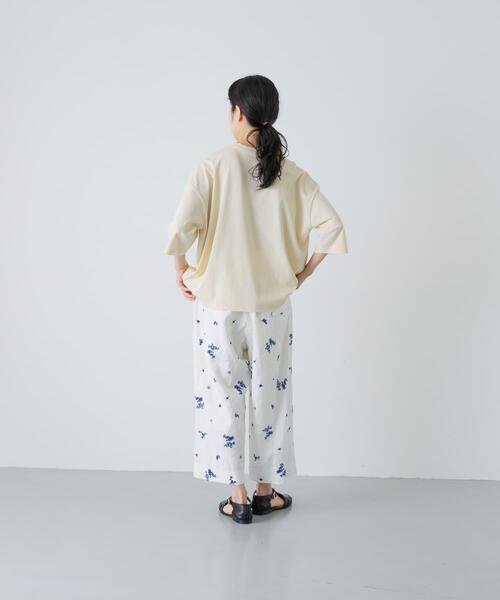 かぐれ（カグレ）の「ワイドTシャツ（Tシャツ/カットソー・レディース・イエロー系その他/オフホワイト/ネイビー・FREE）」の15枚目の写真