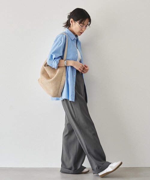 russet(ラシット)の「ナイロンラフィアワンショルダーバッグ(ショルダーバッグ・レディース・ブラック/ダークブラウン/アイボリー・FREE)」の19枚目の写真