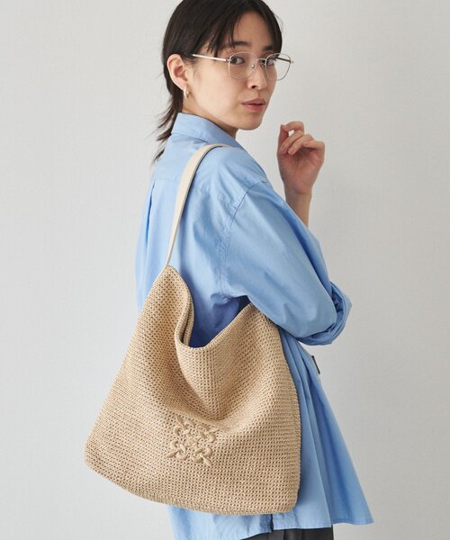 russet(ラシット)の「ナイロンラフィアワンショルダーバッグ(ショルダーバッグ・レディース・ブラック/ダークブラウン/アイボリー・FREE)」の20枚目の写真