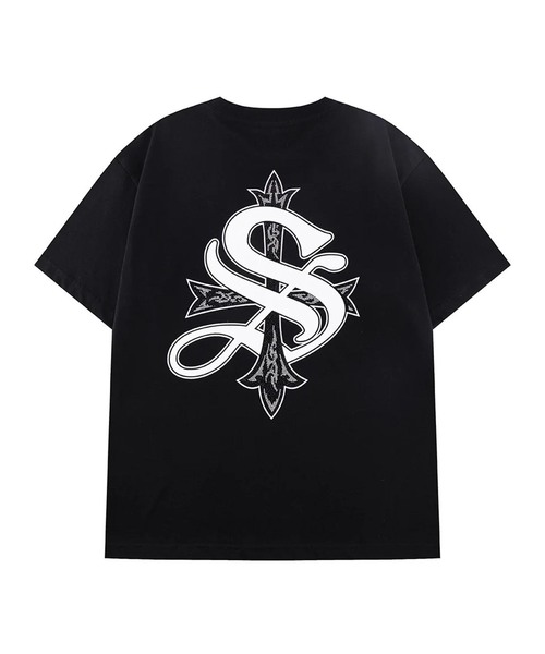 SUPPLIER(サプライヤー)の「SUPPLIER / サプライヤー Tribal Cross Tee(Tシャツ/カットソー・メンズ・ピンク/ブラック・MEDIUM/LARGE)」の2枚目の写真