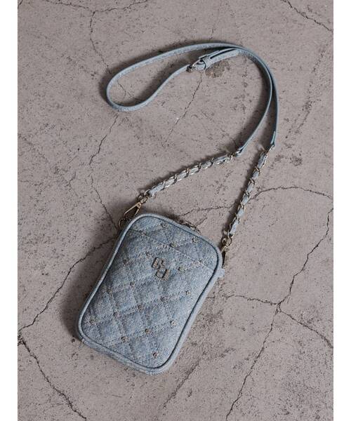 GYDA(ジェイダ)の「GG bijou quilting ミニショルダーBAG(ショルダーバッグ・レディース・ライトブルー/ブラック/オフホワイト/シルバー/その他1・FREE)」の3枚目の写真