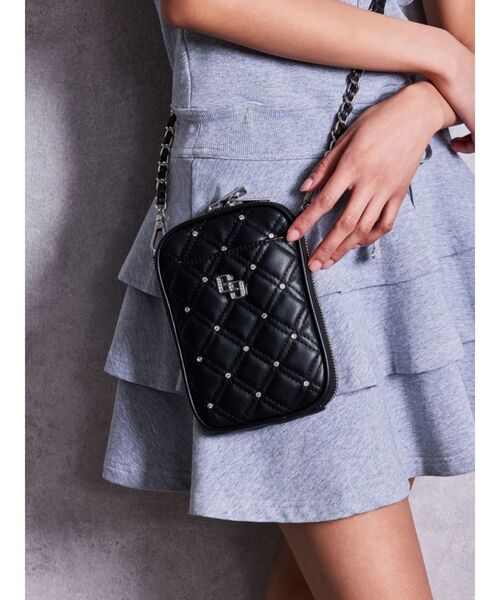 GYDA(ジェイダ)の「GG bijou quilting ミニショルダーBAG(ショルダーバッグ・レディース・ライトブルー/ブラック/オフホワイト/シルバー/その他1・FREE)」の18枚目の写真