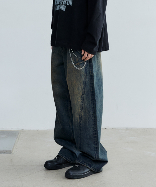 MAISON MINED（メゾンミネド）の「FRONT LINE WASHED DENIM PANTS BROWN（デニムパンツ・メンズ・その他・SMALL/MEDIUM/LARGE）」の13枚目の写真