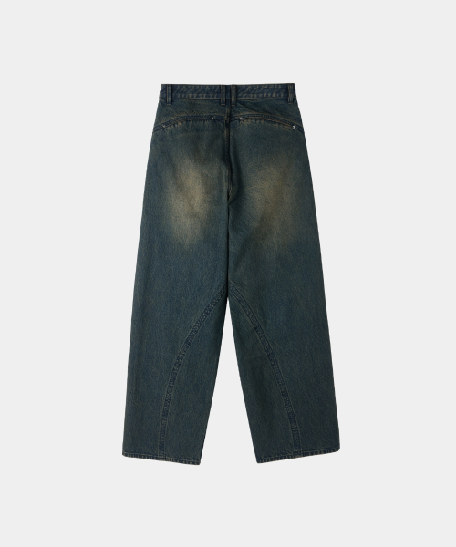 MAISON MINED（メゾンミネド）の「FRONT LINE WASHED DENIM PANTS BROWN（デニムパンツ・メンズ・その他・SMALL/MEDIUM/LARGE）」の6枚目の写真