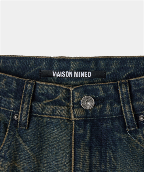 MAISON MINED（メゾンミネド）の「FRONT LINE WASHED DENIM PANTS BROWN（デニムパンツ・メンズ・その他・SMALL/MEDIUM/LARGE）」の7枚目の写真