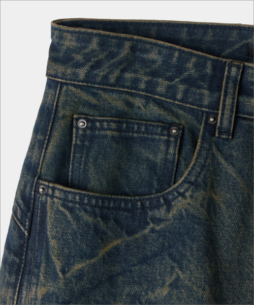 MAISON MINED（メゾンミネド）の「FRONT LINE WASHED DENIM PANTS BROWN（デニムパンツ・メンズ・その他・SMALL/MEDIUM/LARGE）」の8枚目の写真