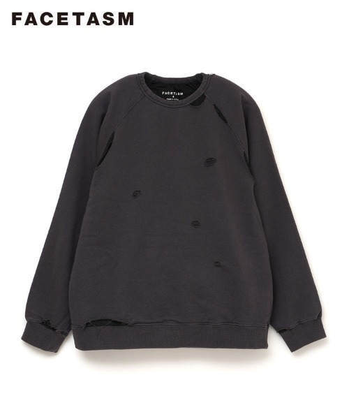 STYLISE（スタイライズ）の「【FACETASM】DAMAGED SWEAT / チャコール [MYK-SW-02]（スウェット・メンズ・グレー・M）」の2枚目の写真