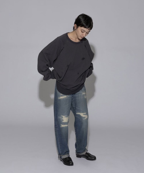 STYLISE（スタイライズ）の「【FACETASM】DAMAGED SWEAT / チャコール [MYK-SW-02]（スウェット・メンズ・グレー・M）」の5枚目の写真