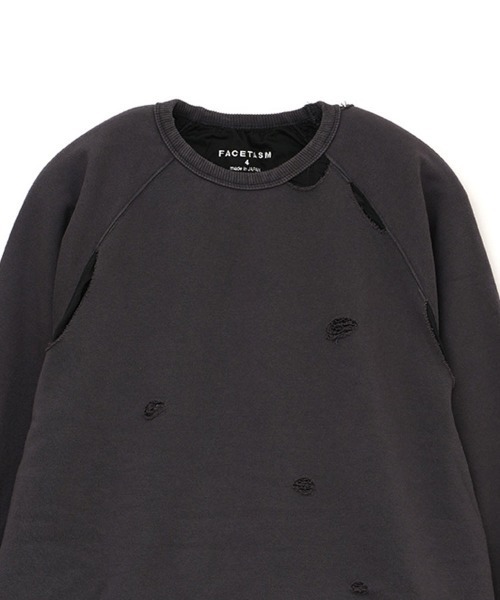 STYLISE（スタイライズ）の「【FACETASM】DAMAGED SWEAT / チャコール [MYK-SW-02]（スウェット・メンズ・グレー・M）」の7枚目の写真