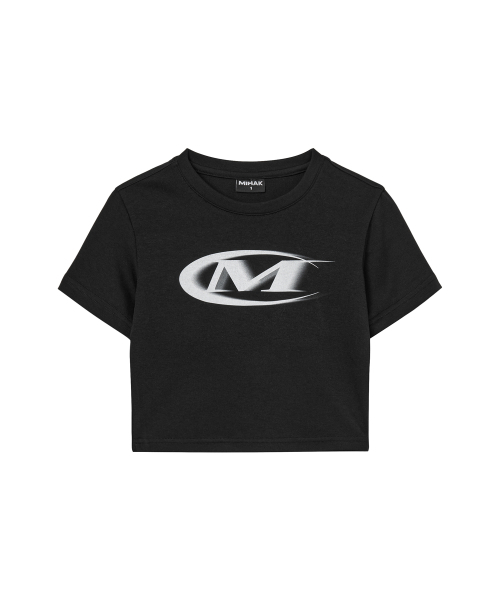 MIHAK（ミハク）の「モーションビッグロゴクロップTシャツ（ブラック/ホワイト）（Tシャツ/カットソー・レディース・その他・2/1）」の4枚目の写真