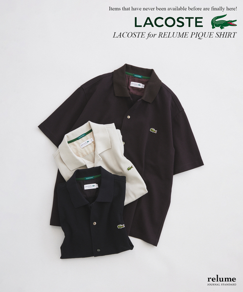 LACOSTE(ラコステ)の「LACOSTE / ラコステ 別注 ピケ 半袖シャツ(シャツ/ブラウス・メンズ・グレー/ブラック/ブラウン・MEDIUM/LARGE)」の19枚目の写真