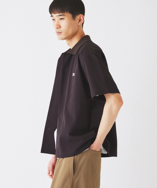 LACOSTE(ラコステ)の「LACOSTE / ラコステ 別注 ピケ 半袖シャツ(シャツ/ブラウス・メンズ・グレー/ブラック/ブラウン・MEDIUM/LARGE)」の6枚目の写真