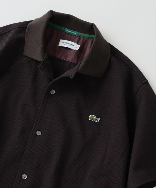 LACOSTE(ラコステ)の「LACOSTE / ラコステ 別注 ピケ 半袖シャツ(シャツ/ブラウス・メンズ・グレー/ブラック/ブラウン・MEDIUM/LARGE)」の14枚目の写真