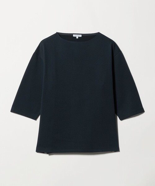 A DAY IN THE LIFE UNITED ARROWS(アデイインザライフユナイテッドアローズ)の「リップル ボートネック 6分袖カットソー<A DAY IN THE LIFE>(Tシャツ/カットソー・メンズ・ネイビー/ホワイト・L/S/M)」の2枚目の写真
