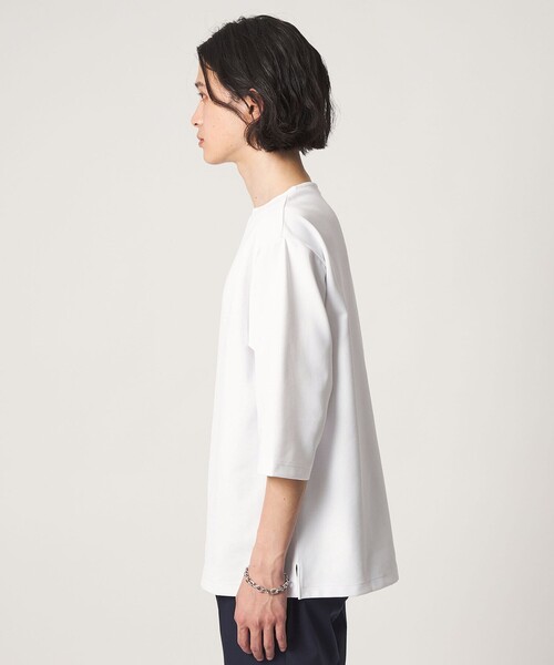 A DAY IN THE LIFE UNITED ARROWS(アデイインザライフユナイテッドアローズ)の「リップル ボートネック 6分袖カットソー<A DAY IN THE LIFE>(Tシャツ/カットソー・メンズ・ネイビー/ホワイト・L/S/M)」の7枚目の写真