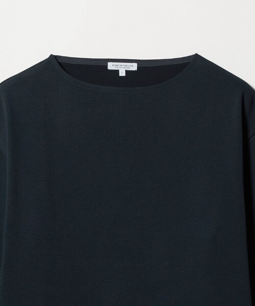 A DAY IN THE LIFE UNITED ARROWS(アデイインザライフユナイテッドアローズ)の「リップル ボートネック 6分袖カットソー<A DAY IN THE LIFE>(Tシャツ/カットソー・メンズ・ネイビー/ホワイト・L/S/M)」の10枚目の写真