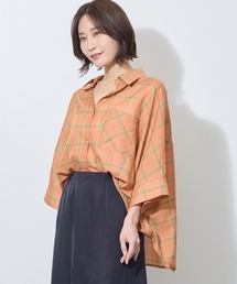 WALDO | 7分袖オンブレーチェックビッグシャツ(シャツ/ブラウス)