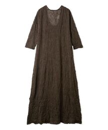 【ウォッシャブル】バックオープンワッシャーニットワンピース