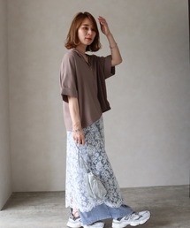 zena（ジェナ）の「バックファスナーTシャツブラウス（Tシャツ/カットソー）」