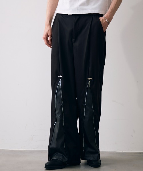 Shoowtime(ショウタイム)の「Synthetic leather switch nylon pants / 合成皮革スイッチナイロンパンツ(その他パンツ・メンズ・ブラック・MEDIUM/LARGE/X-LARGE)」の3枚目の写真