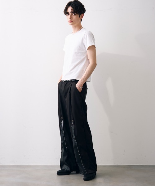 Shoowtime(ショウタイム)の「Synthetic leather switch nylon pants / 合成皮革スイッチナイロンパンツ(その他パンツ・メンズ・ブラック・MEDIUM/LARGE/X-LARGE)」の4枚目の写真