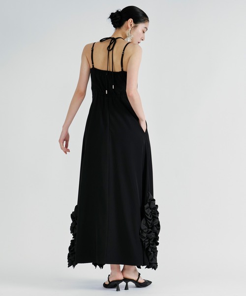 Ezick(エジック)の「Frill-hem cami dress ヘムフリルキャミワンピース(ドレス・レディース・ブラック・FREE)」の11枚目の写真