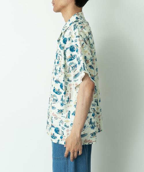 URBAN RESEARCH Sonny Label(アーバンリサーチサニーレーベル)の「HIROCKSHOWコラボアロハシャツ(シャツ/ブラウス・メンズ・ミント/ネイビー/オフホワイト・MEDIUM/LARGE)」の7枚目の写真