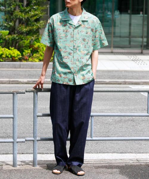 URBAN RESEARCH Sonny Label(アーバンリサーチサニーレーベル)の「HIROCKSHOWコラボアロハシャツ(シャツ/ブラウス・メンズ・ミント/ネイビー/オフホワイト・MEDIUM/LARGE)」の14枚目の写真