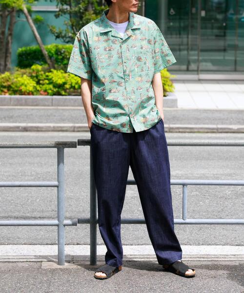 URBAN RESEARCH Sonny Label(アーバンリサーチサニーレーベル)の「HIROCKSHOWコラボアロハシャツ(シャツ/ブラウス・メンズ・ミント/ネイビー/オフホワイト・MEDIUM/LARGE)」の15枚目の写真