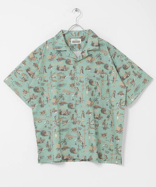 URBAN RESEARCH Sonny Label(アーバンリサーチサニーレーベル)の「HIROCKSHOWコラボアロハシャツ(シャツ/ブラウス・メンズ・ミント/ネイビー/オフホワイト・MEDIUM/LARGE)」の16枚目の写真