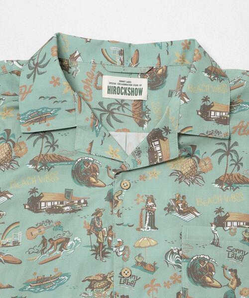 URBAN RESEARCH Sonny Label(アーバンリサーチサニーレーベル)の「HIROCKSHOWコラボアロハシャツ(シャツ/ブラウス・メンズ・ミント/ネイビー/オフホワイト・MEDIUM/LARGE)」の17枚目の写真