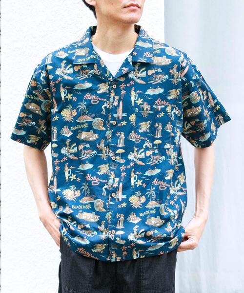 URBAN RESEARCH Sonny Label(アーバンリサーチサニーレーベル)の「HIROCKSHOWコラボアロハシャツ(シャツ/ブラウス・メンズ・ミント/ネイビー/オフホワイト・MEDIUM/LARGE)」の21枚目の写真