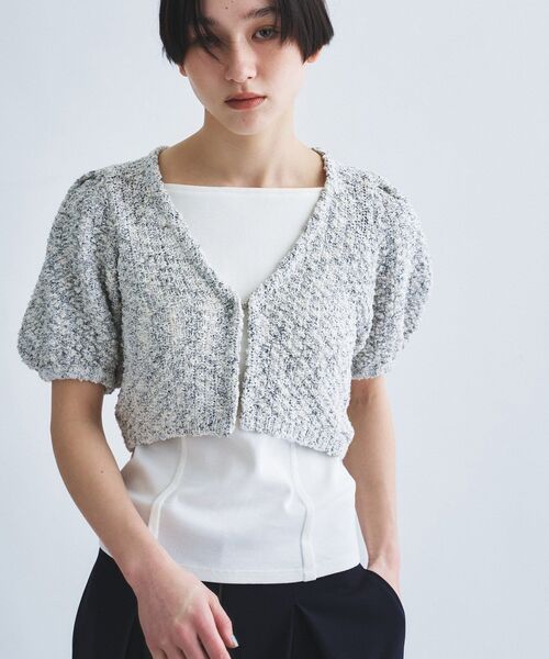 CODE A(コードエー)の「cloudy puff cardigan(カーディガン/ボレロ・レディース・ブラック/ライトグレー/オフホワイト・00)」の19枚目の写真