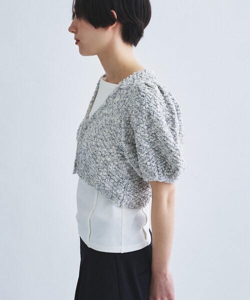 CODE A(コードエー)の「cloudy puff cardigan(カーディガン/ボレロ・レディース・ブラック/ライトグレー/オフホワイト・00)」の20枚目の写真