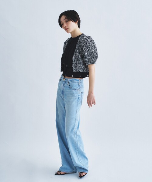 CODE A(コードエー)の「cloudy puff cardigan(カーディガン/ボレロ・レディース・ブラック/ライトグレー/オフホワイト・00)」の12枚目の写真