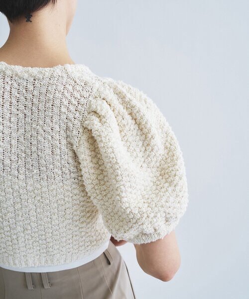 CODE A(コードエー)の「cloudy puff cardigan(カーディガン/ボレロ・レディース・ブラック/ライトグレー/オフホワイト・00)」の17枚目の写真