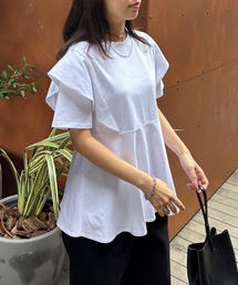 tシャツ tシャツ チュニック 半袖」に該当するホワイト/白色系の