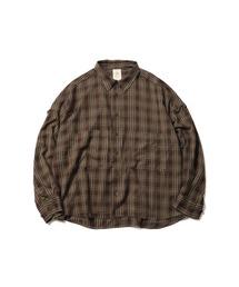 GRANCY】Layered Design Open Collar Shirt / レイヤードデザイン