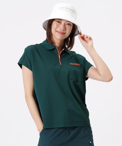 セール】【new balance golf】ハーフジップ ビッグ ポロシャツ (WOMENS