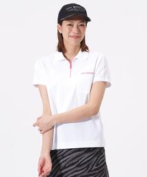 New Balance Golf（ニューバランスゴルフ）の「【new balance golf】ハーフジップ ビッグ ポロシャツ (WOMENS)（ポロシャツ）」