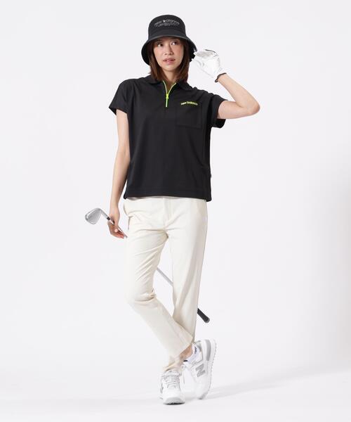 New Balance Golf(ニューバランスゴルフ)の「【new balance golf】ハーフジップ ビッグ ポロシャツ (WOMENS)(ポロシャツ・レディース・ブラック/ホワイト/グリーン系その他・SMALL/MEDIUM/LARGE)」の12枚目の写真